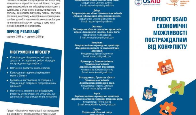 ЕКОНОМІЧНІ МОЖЛИВОСТІ ПОСТРАЖДАЛИМ ВІД КОНФЛІКТУ