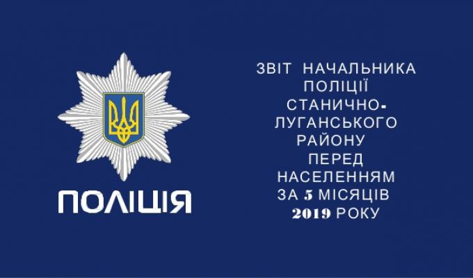 Звіт начальника поліції Станично-Луганського району перед населенням за 5 місяців