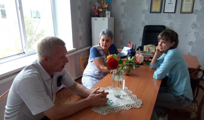 Голова Станично-Луганської райдержадміністрації Юрій Золкін з робочою поїздкою відвідав село Тепле